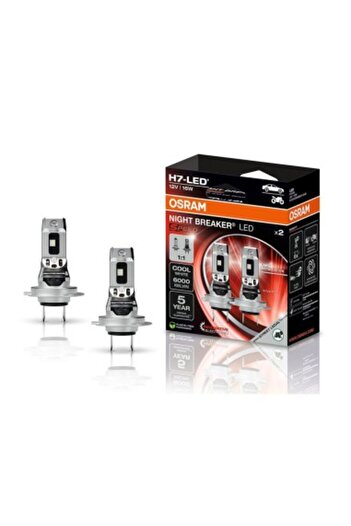 Osram Set de 2 becuri LED H7 Night Breaker Led Speed +230%, 16W, 12V, Aprobare Blister Rar