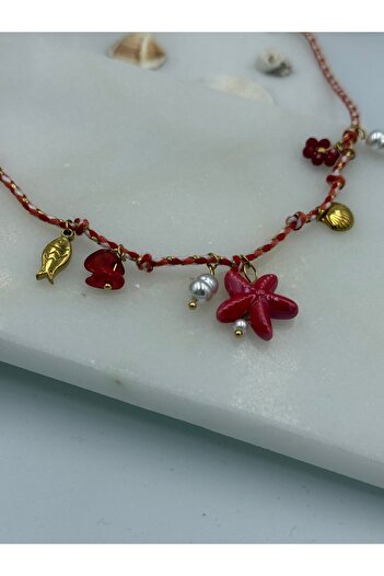 Unzilee Sea Star Handmade Silk Sea Concept Necklace