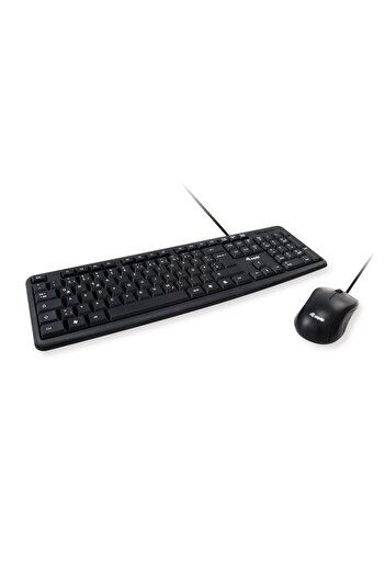 Inna marka Zestaw klawiatura i mysz USB QWERTY włoska czarna, 245203
