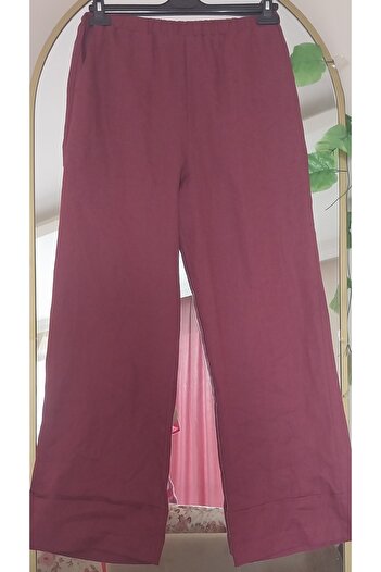 Dagü Design Women's Plum Color Relax Linen Pants
