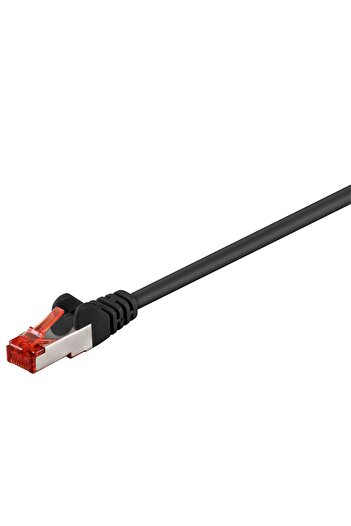 MicroConnect F/UTP CAT6 0,5m Czarny PVC