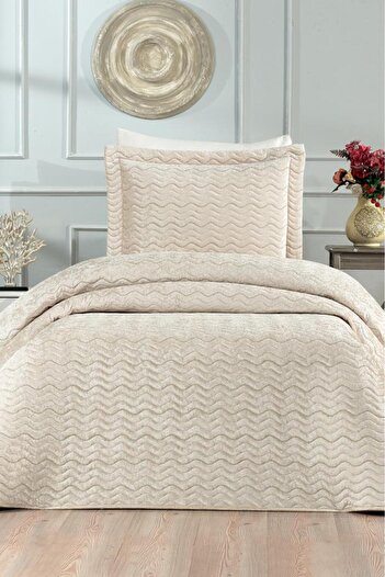 Çeyiz Diyarı Nova Single Bedspread Cappucino
