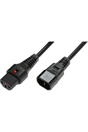 MicroConnect Prelungitor C13 IEC Lock la C14 mascul, 5 m, negru