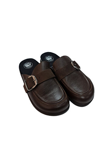 Wingmed Soles Removable Buckle Orthopedic Men's Slippers Genuine Leather