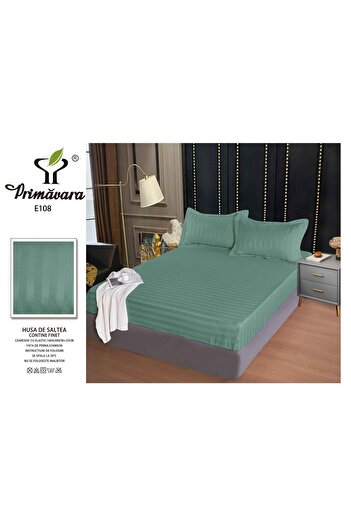 FIONNA.RO Satin Damask Duvet Cover 160x200cm - Turquoise