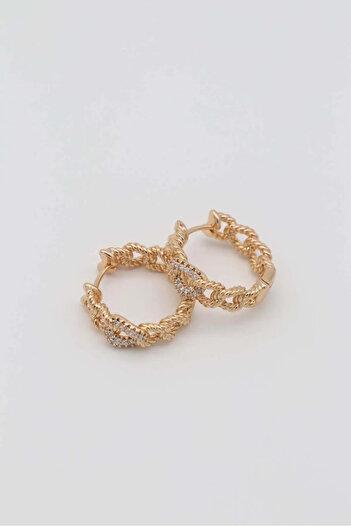 byozanyılmaz Rhinestone Hoop Earrings
