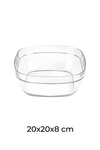 Snippy Elf - Medium Size Glass Salad Fruit Bowl 20 cm Glass Bowl