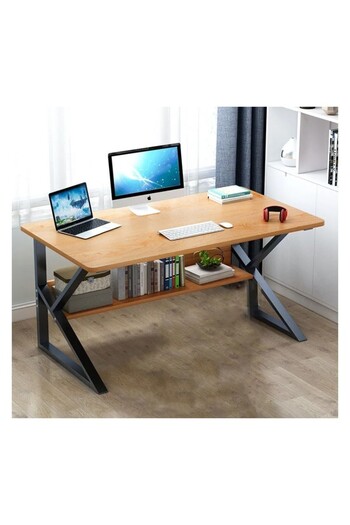 JollyMag Gaming table, desk with shelf light brown, 100x60 cm, JollyMag, STL08BR