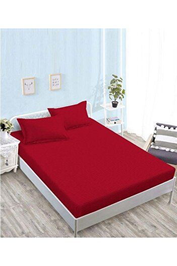 FIONNA.RO Satin Damask Duvet Cover 180x200cm - Red