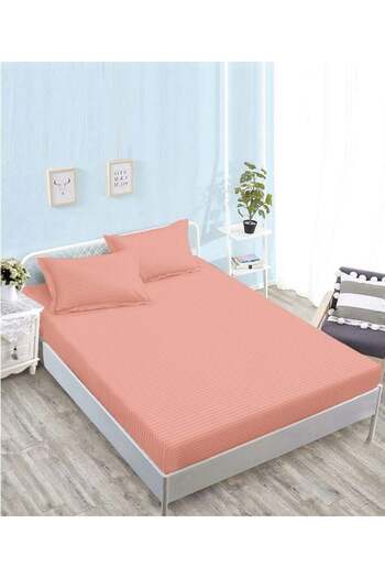 FIONNA.RO Satin Damask Duvet Cover 180x200cm - Salmon Pink