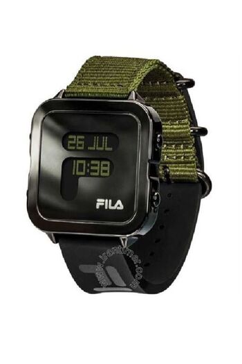 Fila Adult Unisex Digital Watch, Green/Black 38-6088-105, 38 mm