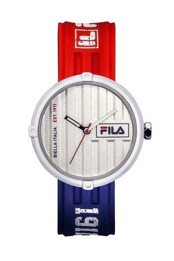 Fila Adult Unisex Analog Watch, Red/Blue 38-338-103, 40 mm