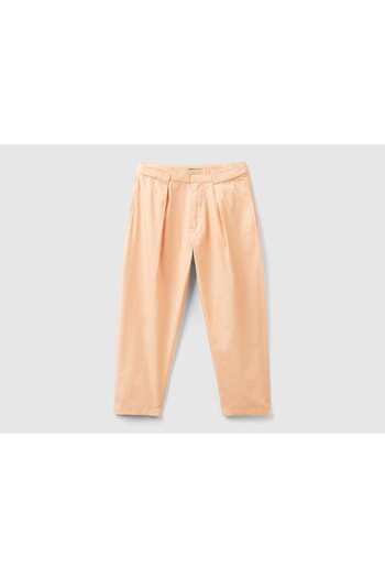 United Colors of Benetton High-Waisted Girls' Pants with Front Pleats