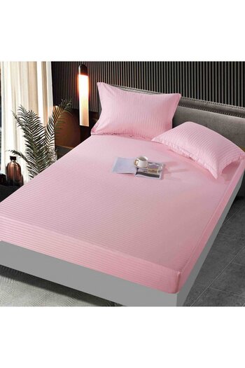 FIONNA.RO Satin Cotton Damask Duvet Cover 180x200cm - Minereaux Pink