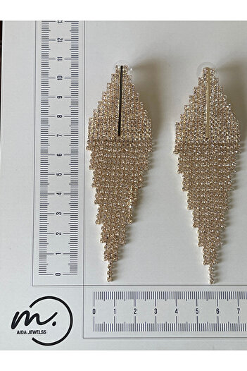 Rupen Kraft Zircon shiny stone large size design evening earrings