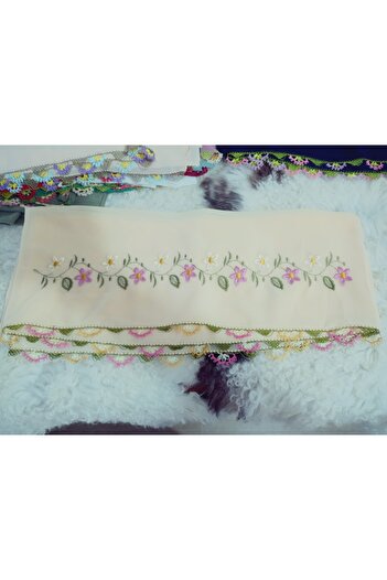 hoaryage Handmade Embroidery Embroidered Needle Embroidered Prayer Cover Dowry Holder Mevlit Hijab Crepe Fabric 145X75 cm