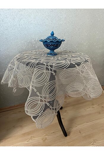 ZESA HOME Fiskos Tablecloth Tulle Laced Dowry Holder