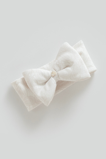 Caramell 100% Cotton Baby Girl Bow Detailed Hair Band Bandana (1-24 Months)