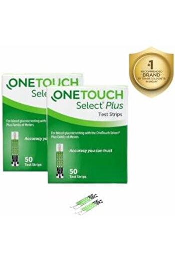 onetouch Select Plus Strips, 50 Pieces (Pack of 2, Green)
