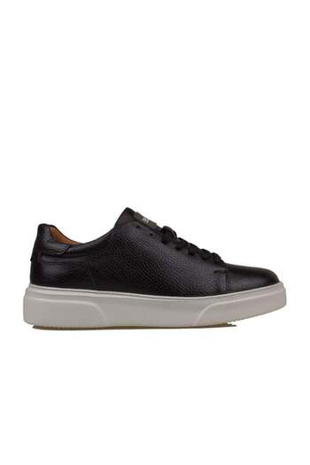 Lufian Black Tommy Men's Leather Sneakers