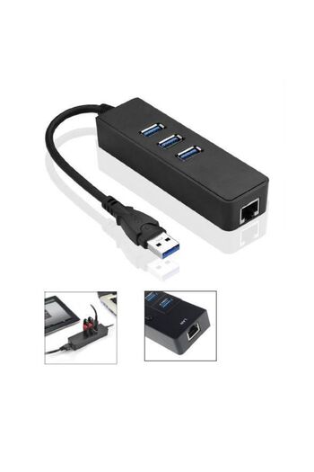 MicroConnect USB 3.0 - USB 3.0 x 3/RJ45