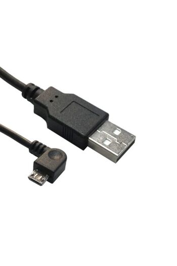 MicroConnect Kabel USB A do Micro USB B, Wersja 2.0, Czarny, 1.8m, Kątowy