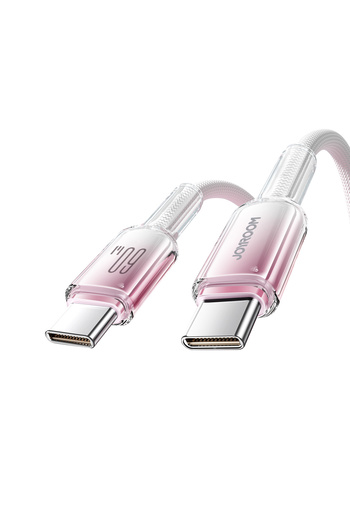 Joyroom Cablu USB-C Crystal-Clear Series 60W - USB-C 1,2 m - Alb