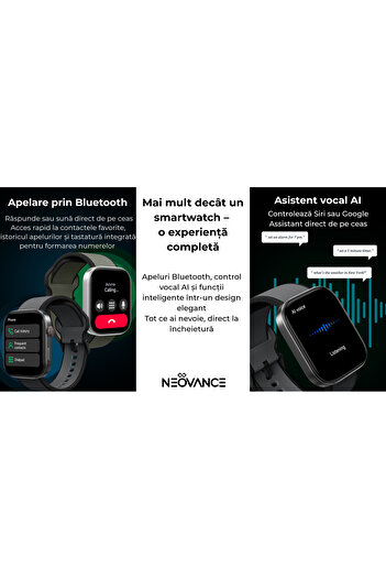 NEOVANCE NEOVANCE® Smartwatch, AMOLED 1.99”, Health, Bluetooth Calling, 12 Days Battery Life, 100+ Sports