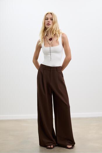 Stradivarius Super wide-leg adjustable trousers