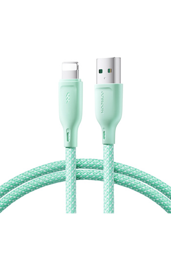 Joyroom Cablu pentru iPhone seria Multi-Color USB-A - Lightning 3A 1m verde