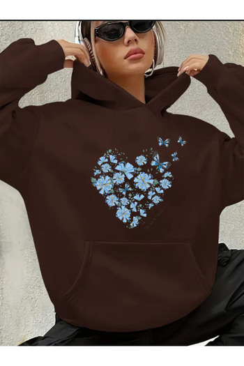 herkesemoda Φούτερ με εμπριμέ Fleece εσωτερικά