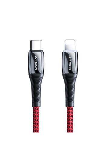 Joyroom Cablu pentru iPhone USB-C - Lightning Power Delivery 20W 2.4A 1.2m roșu