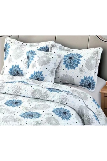 CHIRASO Fine Cotton Duvet Cover Set, Duvet Cover 230x250cm, 2 Pillowcases 60x80cm, 2 Pillowcases 55x55cm