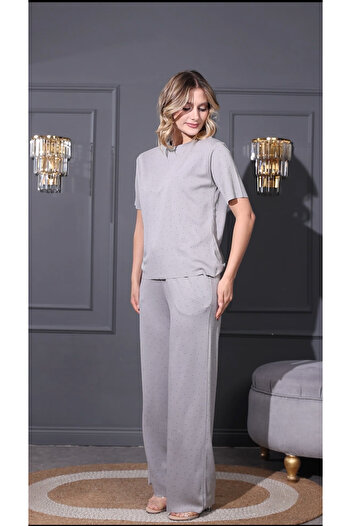 QUMRULİFE Gray Stone Oversized Suit
