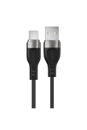 Acefast Cablu USB-A - USB-C 3A cu organizator magnetic 1,2 m - negru