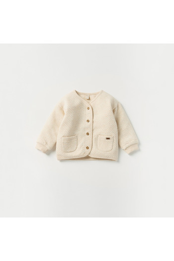 giggles Textured Button Through Sweatshirt and Joggers Set