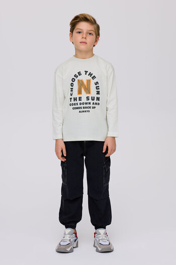 Nebbati Boy Ecru Tshirt