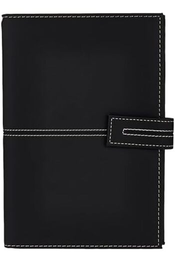 Deli EN142L BK A5 Leather Cover 120 Sheets Notebook