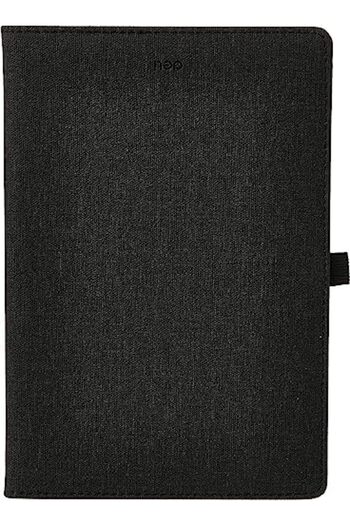 Deli EN118L GY A5 80gsm Leather Cover 96 Sheets Notebook