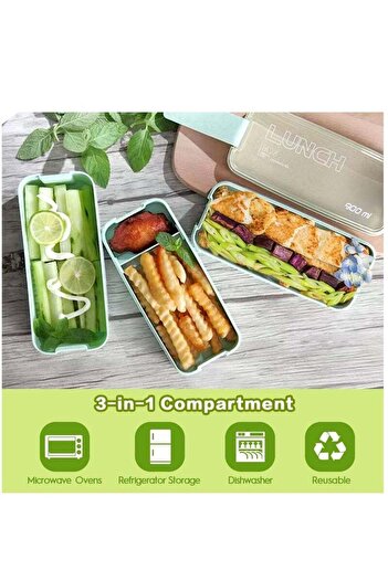 COOYA 27 PCs Bento Box Set, Stackable 3-in-1, Compartment ,Leak-proof ,Reusable, for School,Picnic