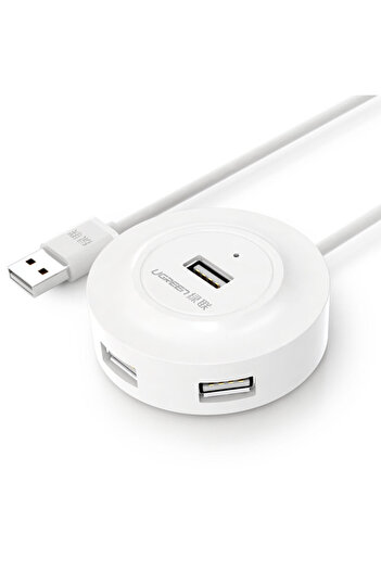 Ugreen 4w1 HUB rozdzielacz adapter USB 2.0 do 4x USB-A 480Mb/s 1m biały