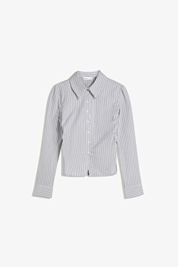 Bershka Fitted shirt with gathered side