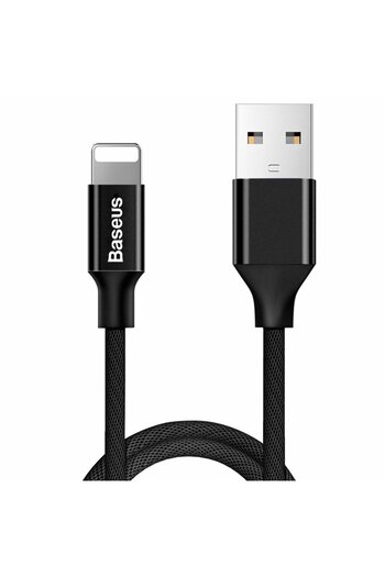 Baseus Wytrzymały kabel przewód w materiałowym oplocie USB Iphone Lightning 1.2M czarny