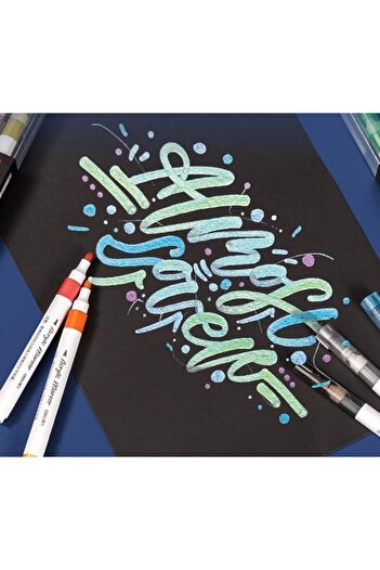 Deli HM114-B 2mm Bullet Tip Metallic Acrylic Markers 6-Piece Set