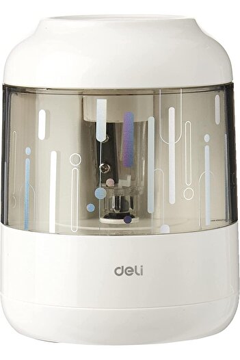 Deli Electric Pencil Sharpener, White