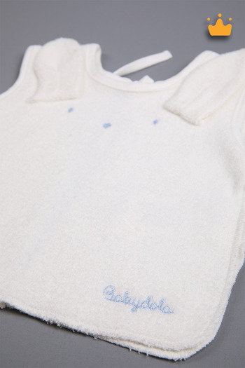 Babydola Havlu Bebek Mama ve Salya Önlüğü Sırtı Kapalı Ter Emici Önlük Mavi 11659