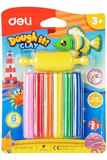 Deli Plasticine 6 Colors Clay Set