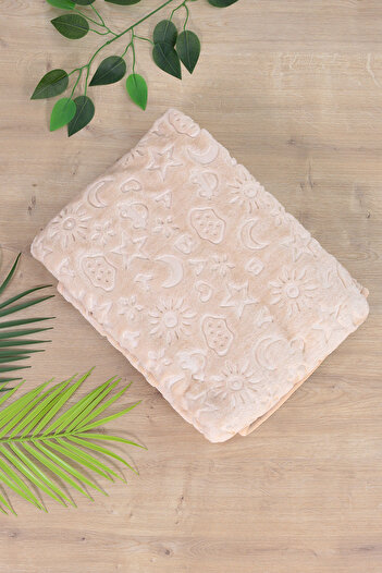 Sitilin Cloud Star Patterned Plush Baby Blanket Soft, Baby Gift 100X120 cm Stl7053