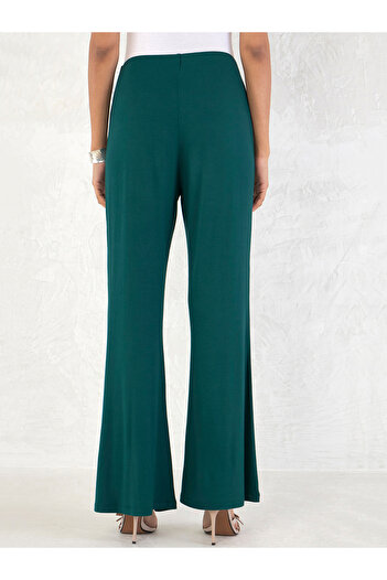 Femmella By Styli Elastic Waistband Knit Flared Pants