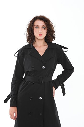 Jamila Raglan Sleeve Summer Unlined Full Length Women's Trench Coat, Cap